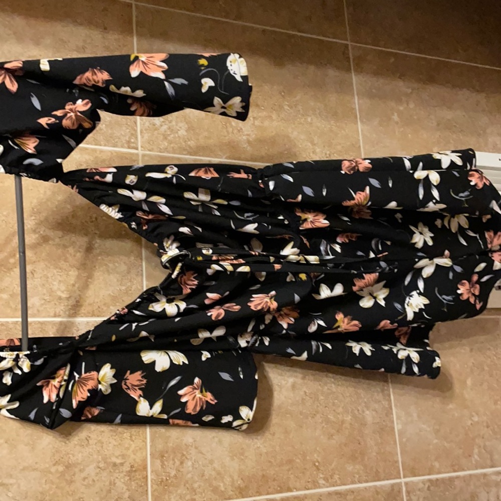 SHEIN off the shoulder floral romper